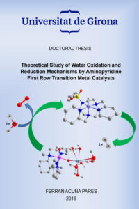 Theoretical study of water oxidation and reduction mechanisms by aminopyridine first row transition metal catalysts